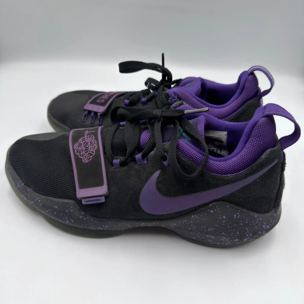 Nike PG 1 Score In Bunches Black Court Purple Basketball Shoes 880304-097 7Y